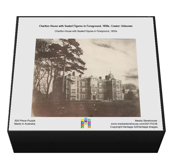 Charlton House with Seated Figures in Foreground, 1850s. Creator: Unknown