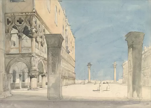 View of the Piazzetta di San Marco in Venice, 19th century. Creator: Wilhelm Gail