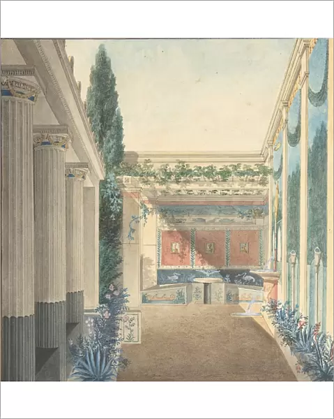 Triclinium, Excavated in the House of Actaeon, Pompeii, ca. 1824
