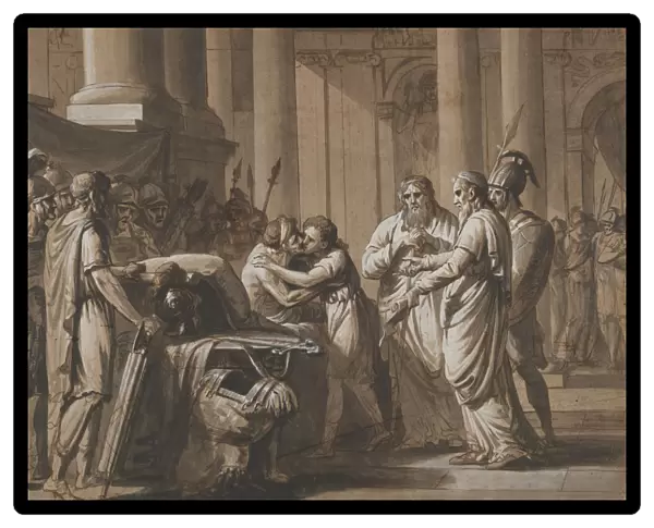 Scene from Roman History, depicting a Youth receiving Armor from a Dying