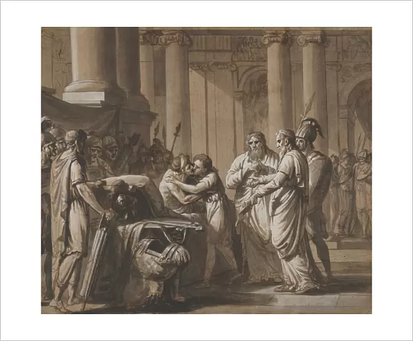 Scene from Roman History, depicting a Youth receiving Armor from a Dying