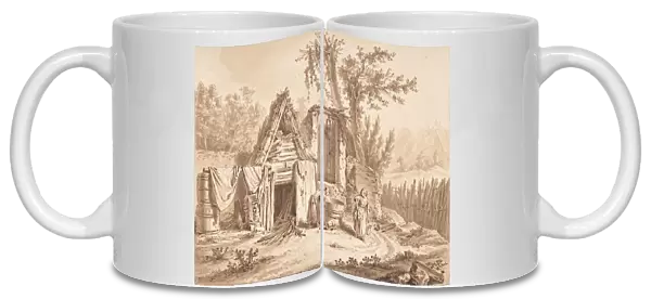 Washerwomen in Front of a Cottage, 1769. Creator: Johann Georg Wille