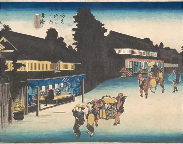 Narumi, Meibutsu Arimatsu Shibori, ca. 1832-1833. Creator: Ando Hiroshige