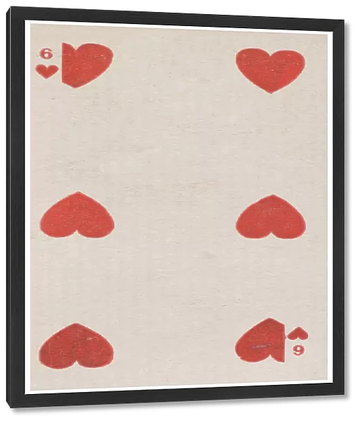 Six Hearts (red), from the Playing Cards series (N84) for Duke brand cigarettes, 1888