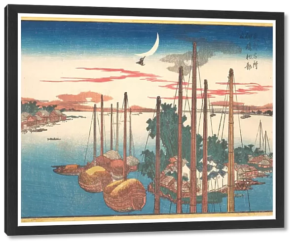 The Year's First Song of the Cuckoo at Tsukudajima, 1831. 1831. Creator: Ando Hiroshige