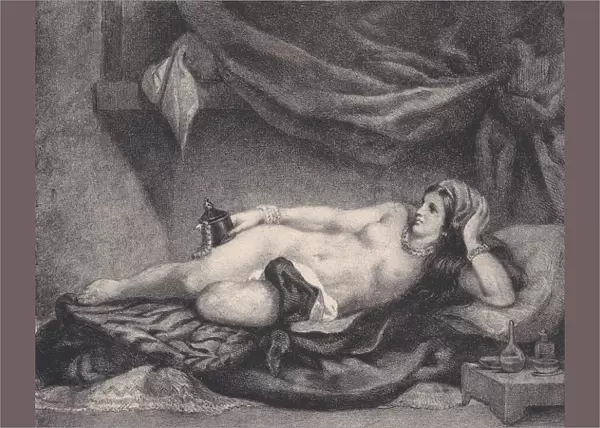 L Odalisque, 1852. Creator: Charles-Alexandre Debacq