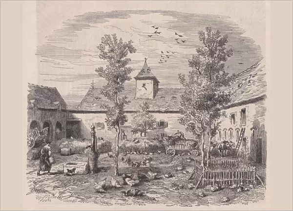 Interior View of a Farm, from 'Le Magasin Pittoresque', ca. 1852