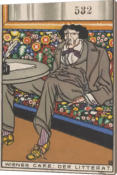 Viennese Cafe: The Man of Letters (Wiener Cafe: Der Litterat), 1911. Creator: Moritz Jung