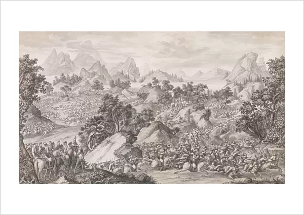 The Battle of Qos-qulaq, 1774. Creator: Benoit-Louis Prevost