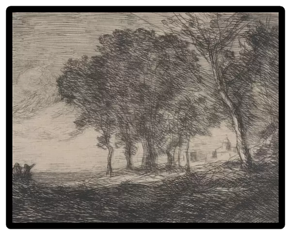 Italian Landscape (Paysage d Italie), ca. 1865. Creator: Jean-Baptiste-Camille Corot