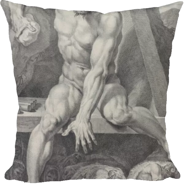 Plate 7: the blinded Polyphemus, guarding the entrance of his cavern
