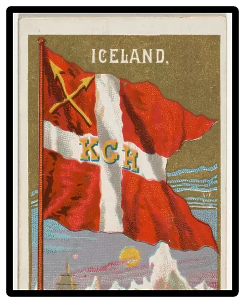 Iceland, from Flags of All Nations, Series 2 (N10) for Allen &