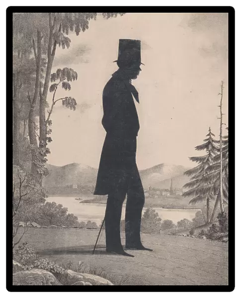Silhouette of Edward Worth of Saco, Maine, 1828-83. Creator: William Henry Brown