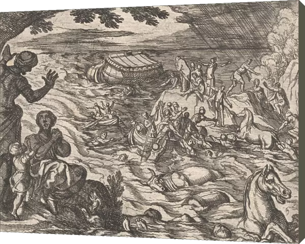 Plate 7: The Flood (Diluvium. ), from Ovids Metamorphoses, 1606