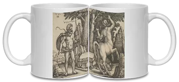 Hercules Killing Nessus, from The Labors of Hercules, 1542. Creator: Sebald Beham