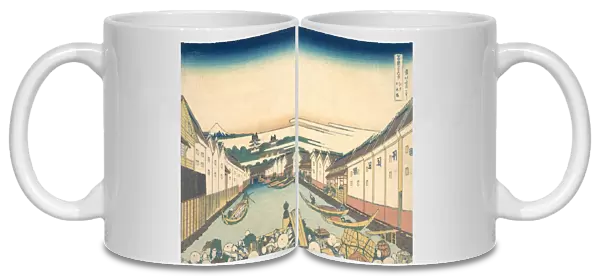 Nihonbashi in Edo (Edo Nihonbashi), from the series Thirty-six Views of Mount Fuji