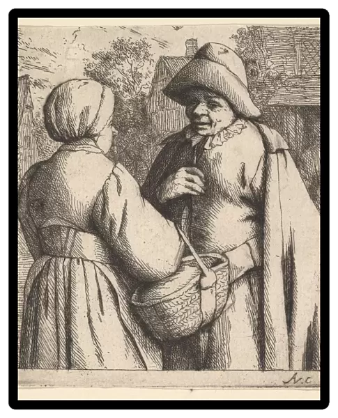 Conversation in the Street, 1610-85. Creator: Adriaen van Ostade