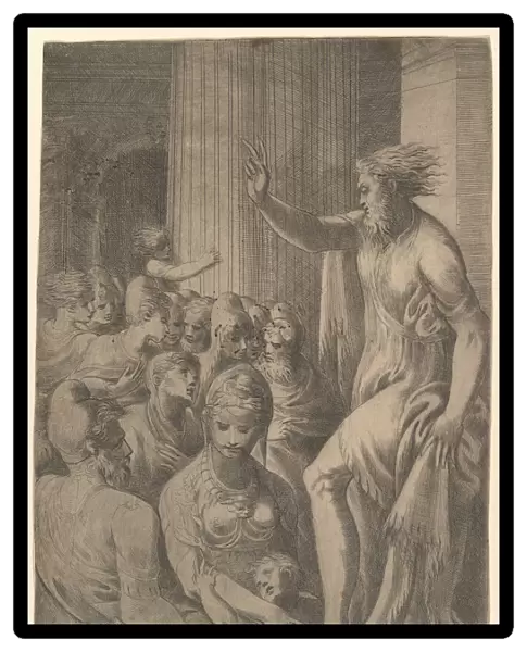 Saint Paul preaching in Athens, ca. 1548-53. Creator: Andrea Schiavone