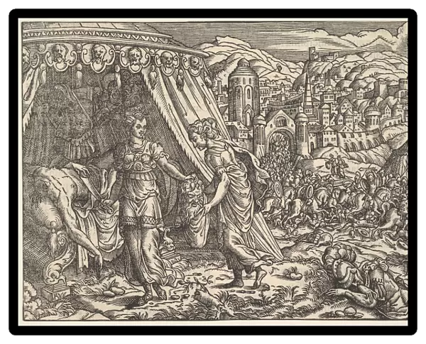 Judith and Holofernes, from Biblia, Frankfurt, 1564. Creator: Unknown