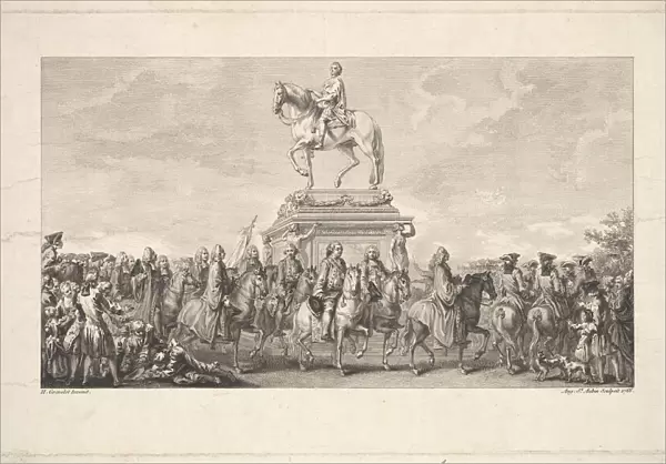 The Inauguration of the Statue of Louis XV, Vignette on page 1
