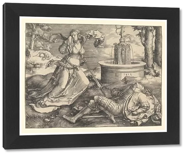 Pyramus and Thisbe, 1514. Creator: Lucas van Leyden