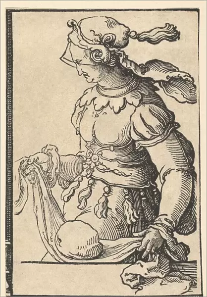 Cumean Sibyl, from the series of Sibyls, ca. 1530. Creator: Lucas van Leyden