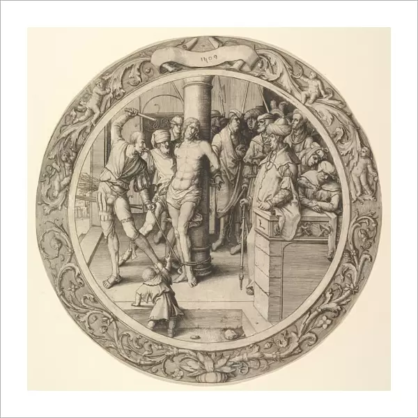 The Flagellation, from the Circular Passion, 1509. Creator: Lucas van Leyden