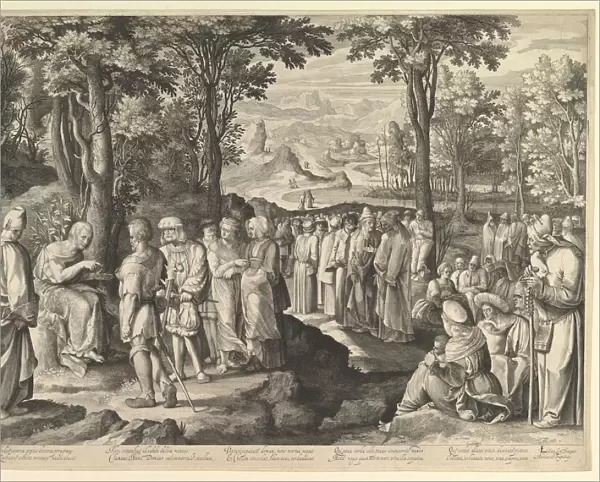 John the Baptist Preaching in the Desert, ca. 1527-28. Creators: Nicolaes de Bruyn