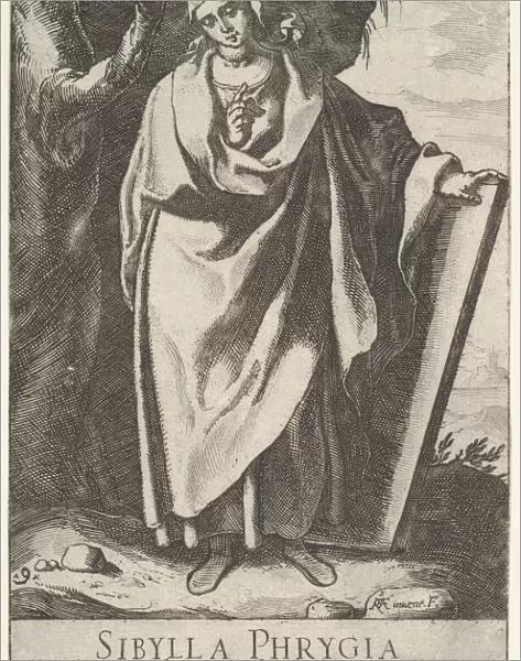 Plate 9: the Phrygian Sibyl holding the top of a tablet with her left hand