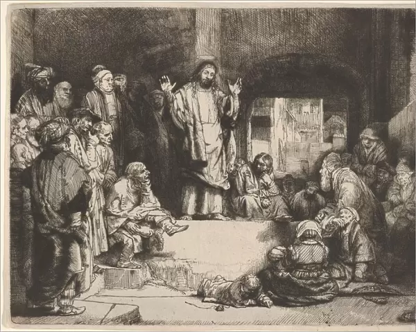 Christ Preaching, called La Petite Tombe, ca. 1657. Creator: Rembrandt Harmensz van Rijn