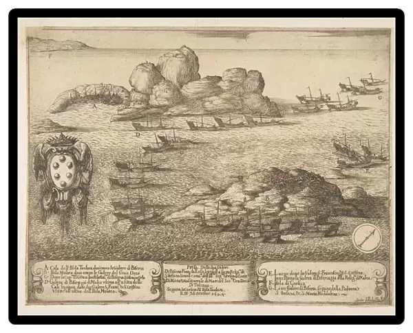 Capture of Two Galleys at Byserta, 1628. Creator: Stefano della Bella
