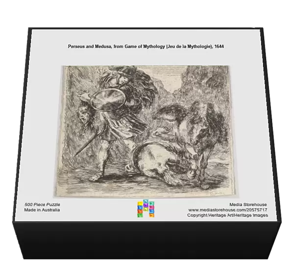 Perseus and Medusa, from Game of Mythology (Jeu de la Mythologie), 1644