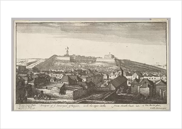 Prospect of the inner part of Tangier, with the upper Castle, from South-East, 1669-73