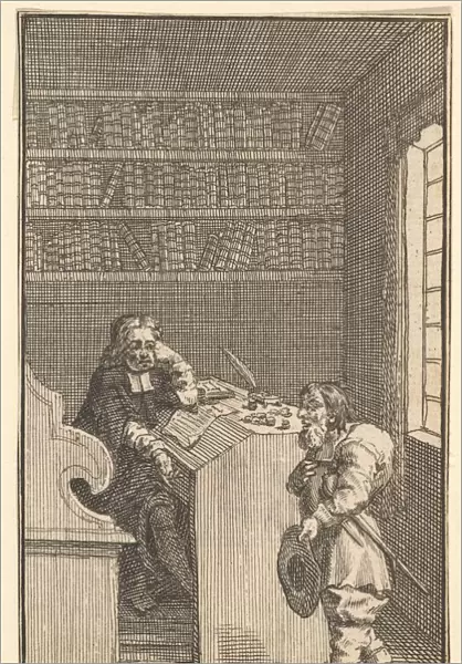 Hudibras and the Lawyer (Seventeen Small Illustrations for Samuel Butlers Hudibras, no