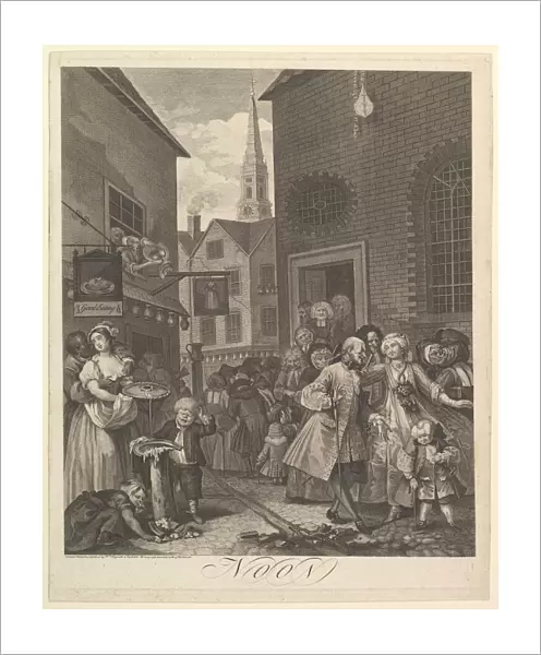 Noon (The Four Times of Day), March 25, 1738. Creator: William Hogarth