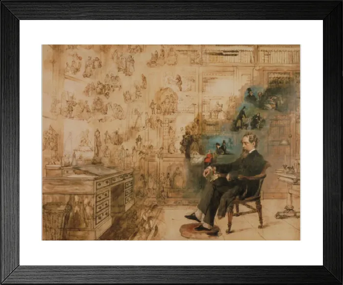 Framed Print : Robert Buss's 'Dickens Dream' Print, 1875 Framed Print : Robert Buss's 'Dickens Dream' Print, 1875
