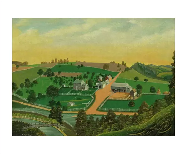 View of Benjamin Rebers Farm, 1872. Creator: Charles C. Hofmann