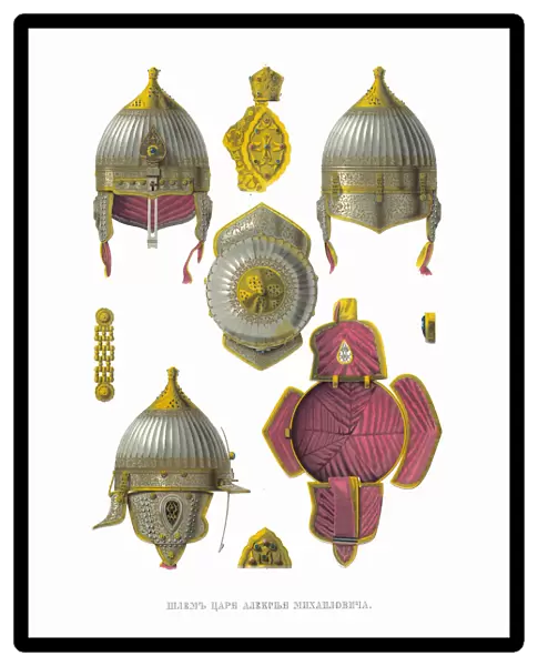 Helmet of Tsar Alexei Mikhailovich. From the Antiquities of the Russian State, 1849-1853