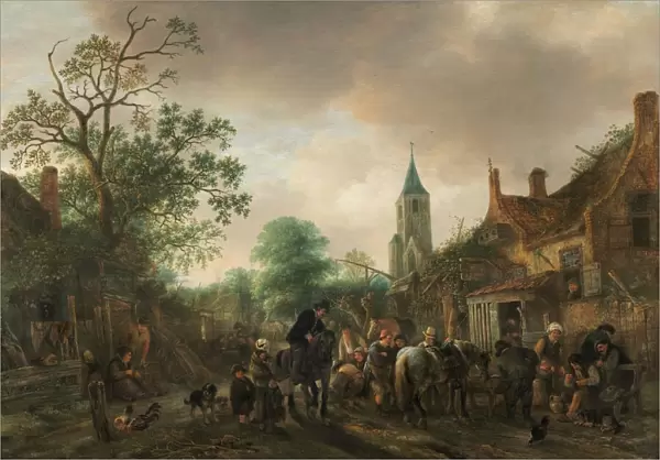 The Halt at the Inn, 1645. Creator: Isaac van Ostade
