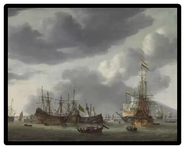 Amsterdam Harbor Scene, c. 1654  /  1655. Creator: Reinier Zeeman