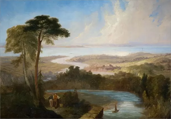 Panoramic View of the Severn Estuary, early-mid 19th century. Creator: Samuel Lines