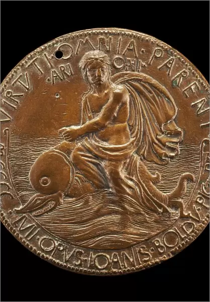 Arion Riding on a Dolphin [reverse], 1457. Creator: Giovanni Boldu