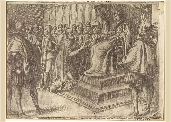 Reception of the Envoy of Poland [recto], 1612. Creator: Jacques Callot