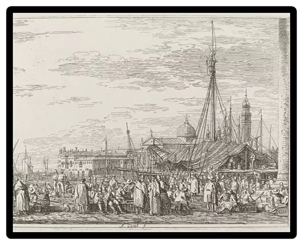 The Market on the Molo [upper left], c. 1735  /  1746. Creator: Canaletto