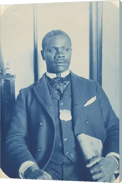 Cyanotype of a porter from the Hotel Palomares, 1885-1899. Creator: Unknown
