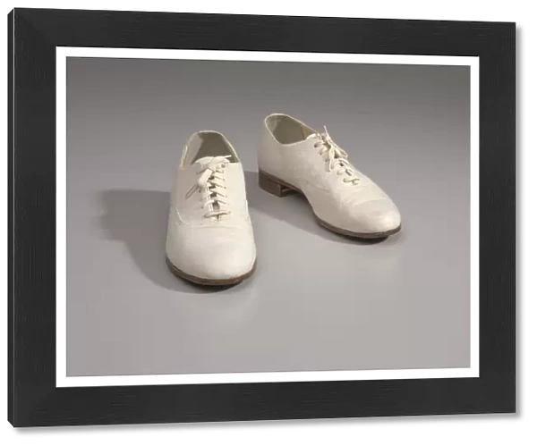 Off-white oxford shoes worn by Cab Calloway, mid 20th-late 20th century. Creator: Capezio