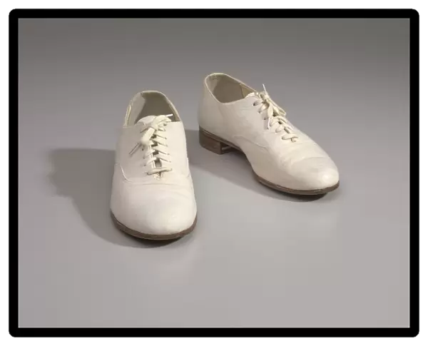 Off-white oxford shoes worn by Cab Calloway, mid 20th-late 20th century. Creator: Capezio