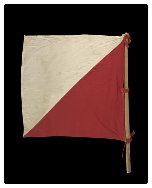 Signal flag with pole, early 20th century. Creator: Unknown
