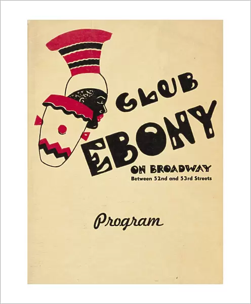 Programme for Club Ebony, 1947-1948. Creator: Unknown