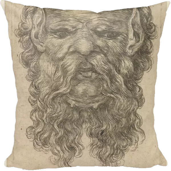 Mask of a Bald Man with Pointed Ears and a Long, Parted Beard, from Divers Masques, ca
